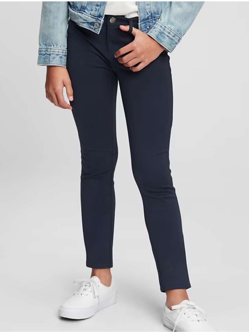 GAP Kids Uniform Ponte Pants Blue 7 Slim NWT IN PACKAGE - Picture 3 of 10